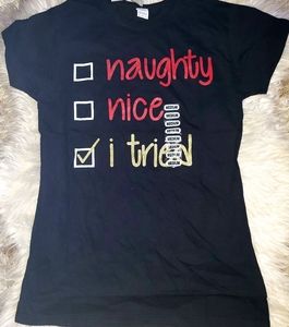 Naughty nice shirt new xl